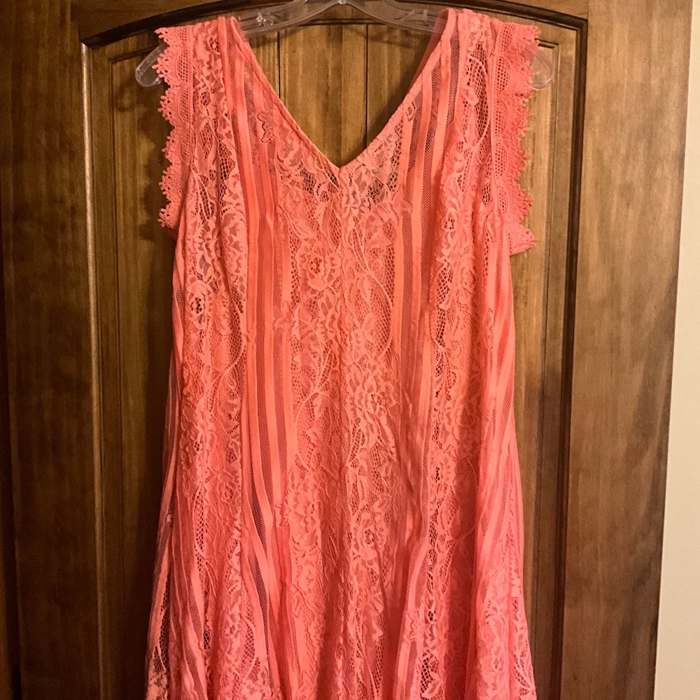 Peach Dress, Cato, Size Large